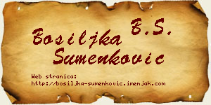 Bosiljka Šumenković vizit kartica